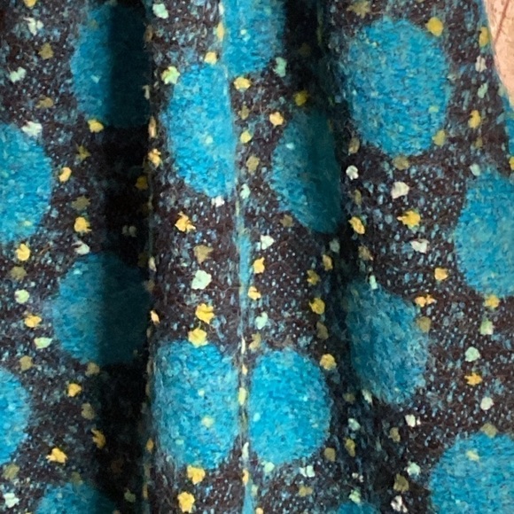 NWT Made in France P. Cornillon wool Blend reversible turquoise Scarf wrap shawl - Picture 2 of 8